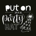 text it kaart put on your party hat